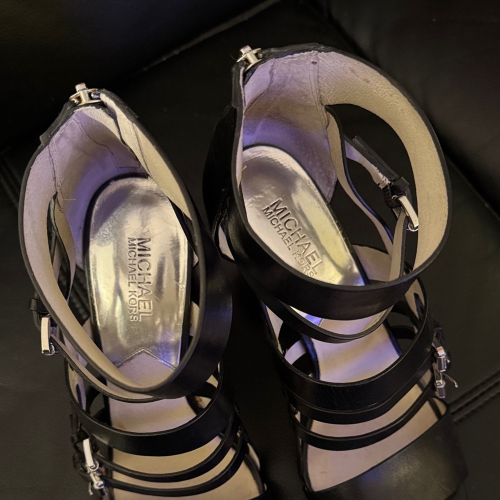 Michael Kors Black Strappy Heels